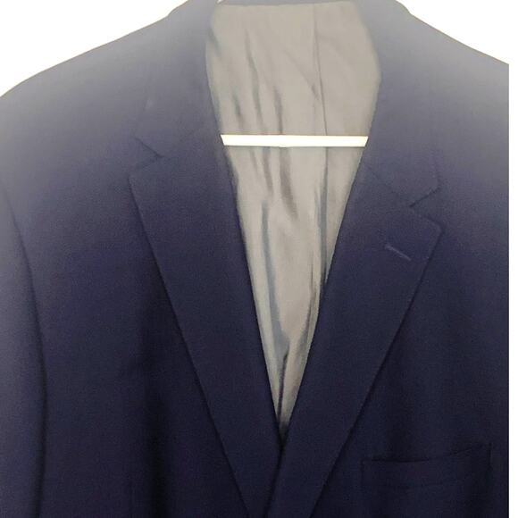 Tiglio Luxe Suit Coat Blazer 44R Mens Navy 2 Button Italy Lanificio di Biella - Picture 4 of 12